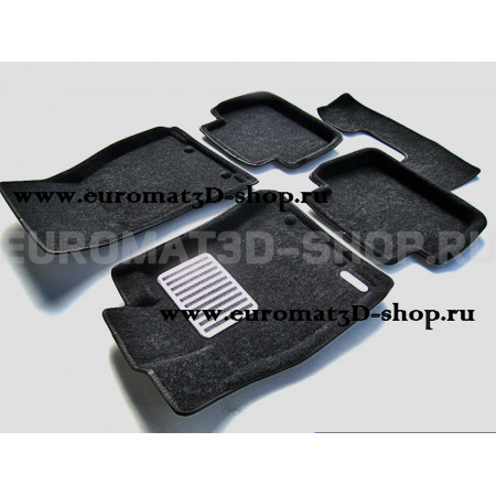 Текстильные 3D коврики Euromat3D Lux в салон для Jaguar XF (2009-2014) № EM3D-002750