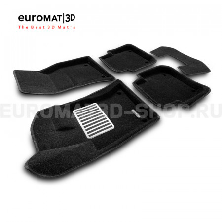 Текстильные 3D коврики Euromat3D Lux в салон для Jaguar XF (2015-) № EM3D-002756