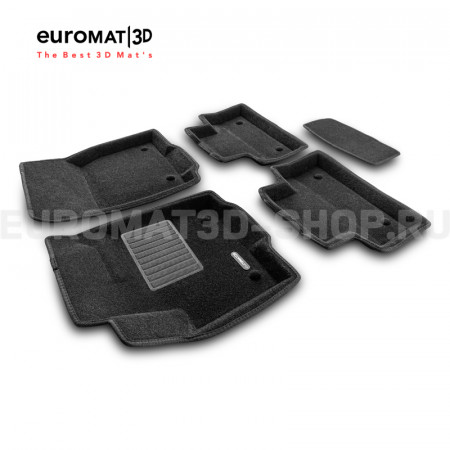 Текстильные 3D коврики Euromat3D Premium в салон для Jaguar E-Pace (2018-) № EMPR3D-002757