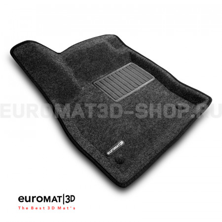 Текстильные 3D коврики Euromat3D Business в салон для Audi Q3 (2020-) № EMC3D-001115G Серые