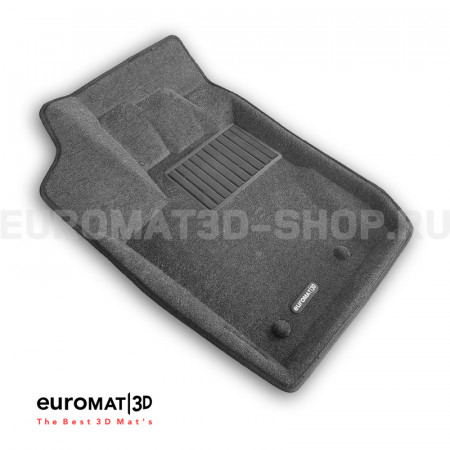 Текстильные 3D коврики Euromat3D Business в салон для Renault Kaptur (2016-) № EMC3D-004206G Серые
