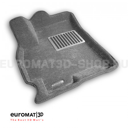 Текстильные 3D коврики Euromat3D Lux в салон для Exeed LX (2022-) № EM3D-001425G Серые