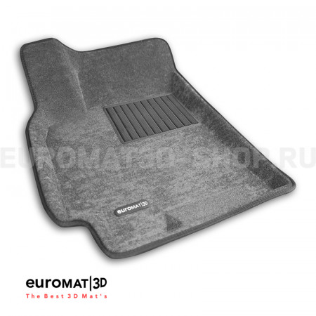 Текстильные 3D коврики Euromat3D Business в салон для Chevrolet Lacetti (2004-2013) № EMC3D-001506G Серые